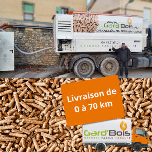 Granulés de bois VRAC - livré de 70,01 à 100km - minimum 3 tonnes