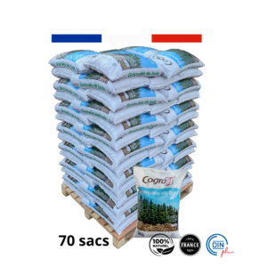 Granulés de bois COGRA -1 palette de 70 sacs - 6.05€ le sac