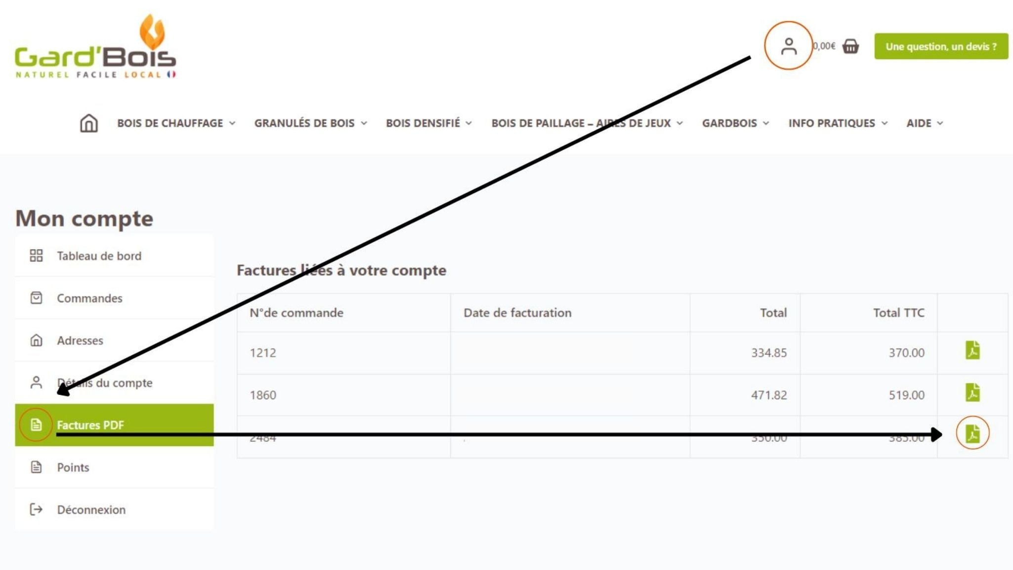 Où trouver ma facture